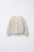 TEXTURED KNIT CARDIGAN