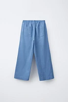 LINEN COTTON TIE PANTS