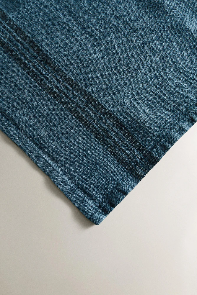 LOT SERVIETTES DE TABLE LIN ÉPAIS COLORÉ (LOT DE 2)