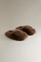 FAUX FUR MULE SLIPPERS