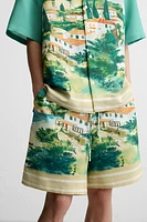 LANDSCAPE PRINT SHORTS