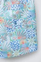 6-14 YEARS/ PALM TREE PRINT SWIM SHORTS
