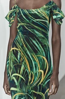PRINTED TULLE DRESS