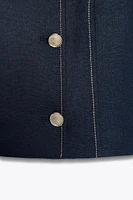 SHORT SLEEVE DOUBLE BREASTED BLAZER