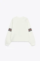 NUMBER STRIPE SWEATSHIRT