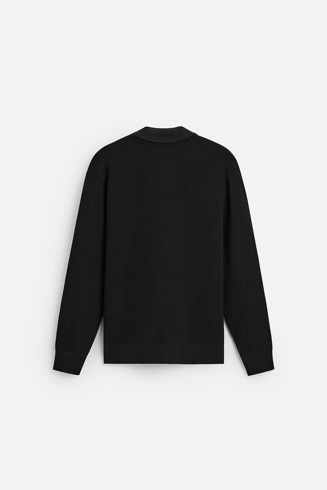 QUARTER ZIP KNIT POLO