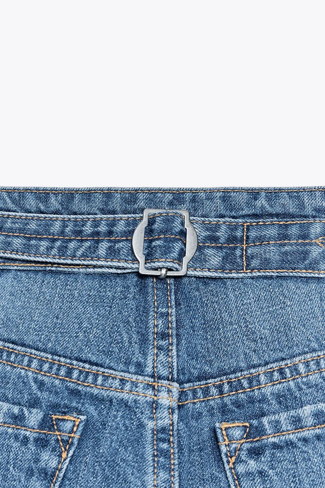 BERMUDA EN JEAN TRF PASSANT TAILLE NORMALE