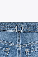 BERMUDA EN JEAN TRF PASSANT TAILLE NORMALE