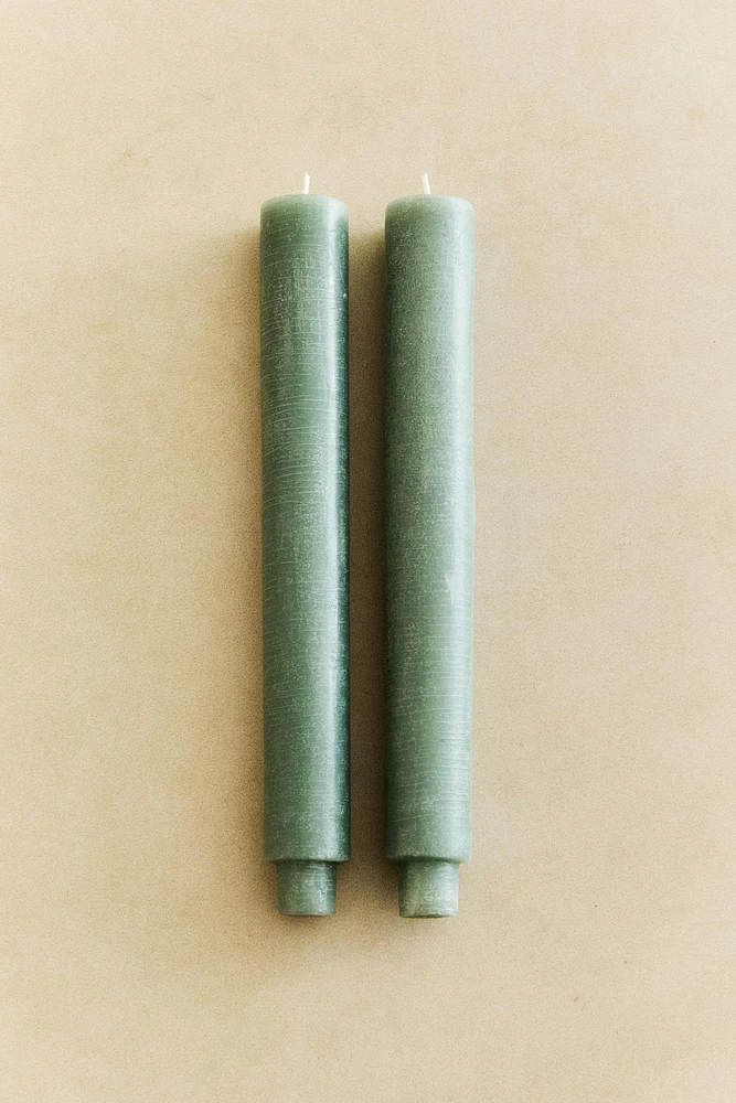 SET OF DECORATIVE STRAIGHT TAPER CANDLES (SET 2)
