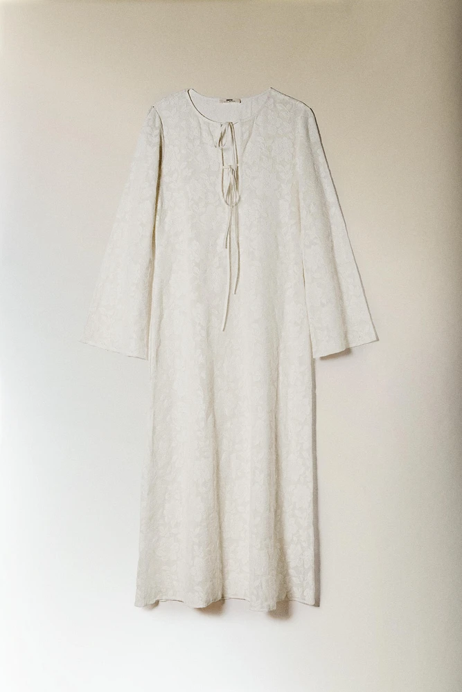 ROBE LONGUE COTON DENTELLE
