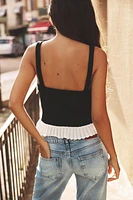 RUFFLED KNIT TOP