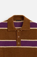 STRIPED KNIT POLO