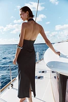 ROBE MI-LONGUE HALTE AJOURÉE