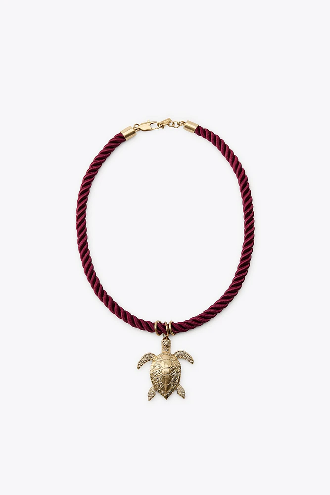 PACK OF 4 ROPE NECKLACES WITH MARINE CHARMS