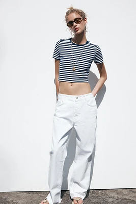 CROPPED STRETCH T-SHIRT