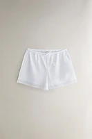 LACE COTTON SHORTS