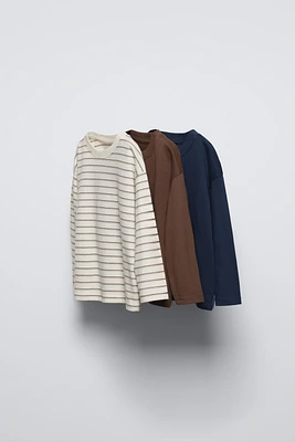 THREE-PACK OF STRIPED T-SHIRTS