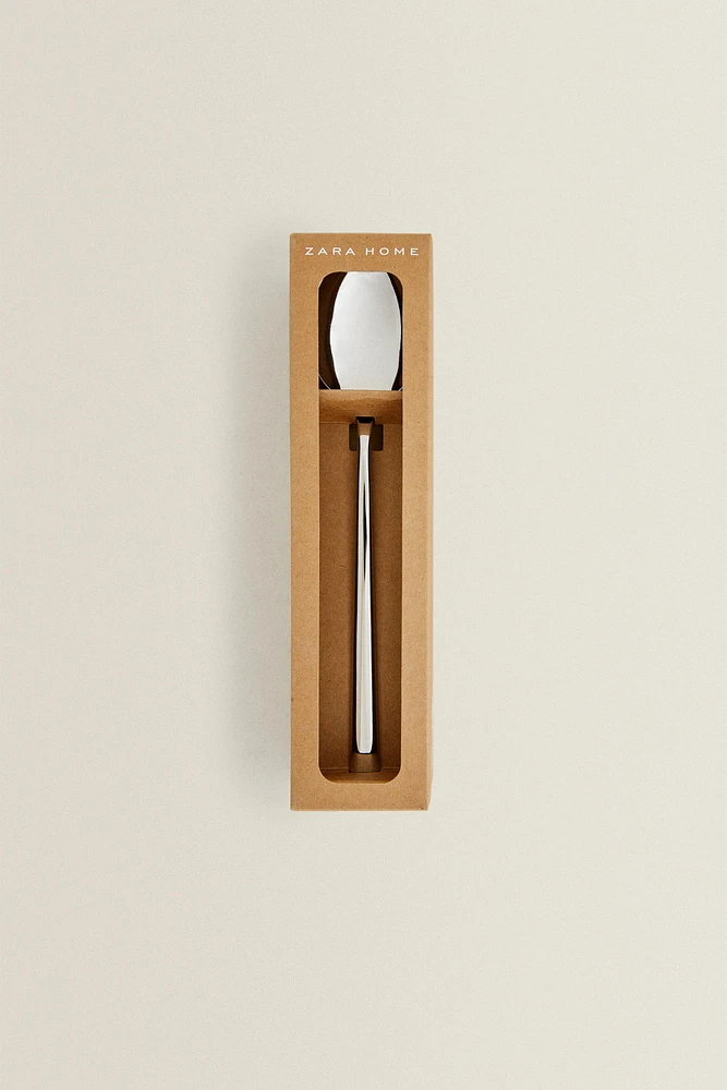 SET OF SHINY STEEL SPOONS (SET OF 4)