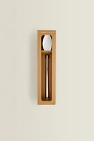 SET OF SHINY STEEL SPOONS (SET OF 4)