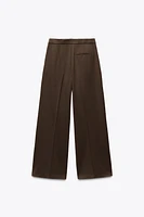 DOUBLE WAIST WIDE LEG PANTS
