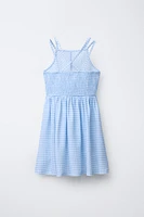 ROBE TEXTURÉE À CARREAUX