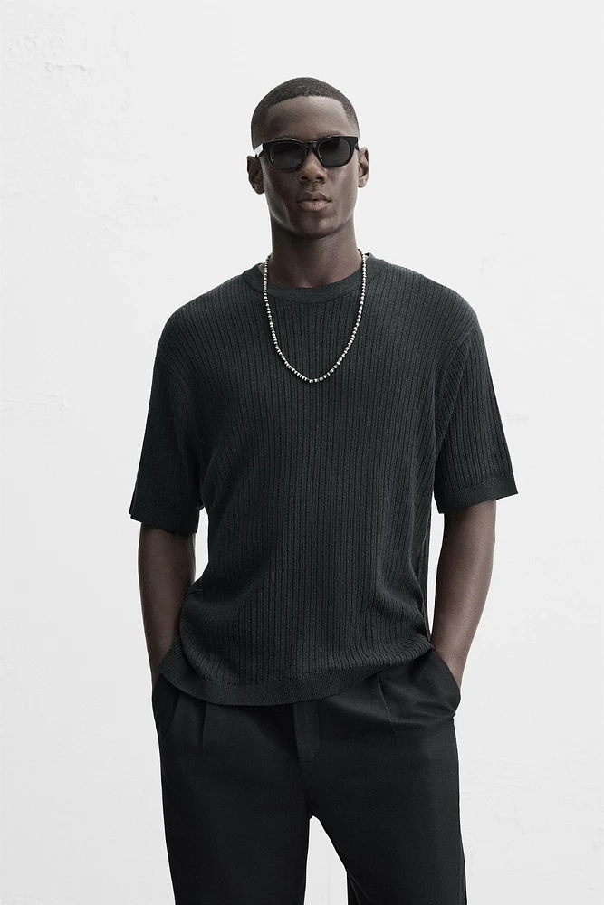 JACQUARD KNIT T-SHIRT