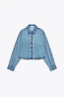 Z1975 CROPPED OVERSIZED DENIM SHIRT