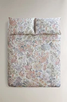 FLORAL PRINT SATEEN DUVET COVER