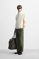 COTTON-WOOL BUTTON SWEATER