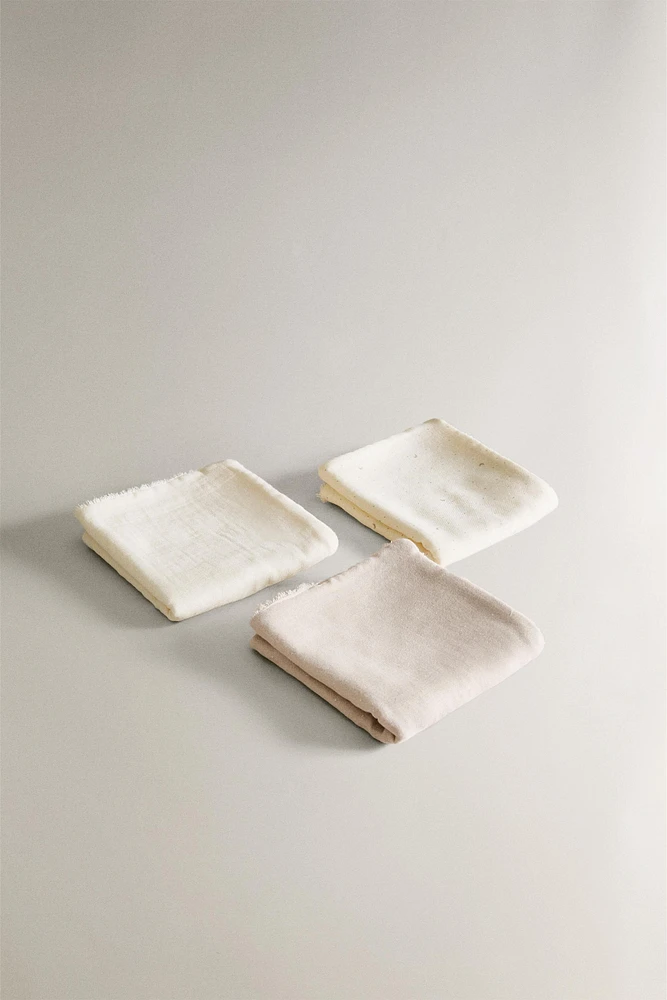 MINI SERVIETTE DE BAIN ENFANT LUNE (LOT DE 3)