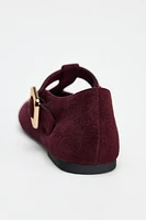 BUCKLED SUEDE MARY JANES