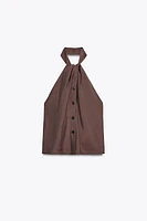 KNOTTED HALTER TOP VEST