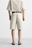 BERMUDA COTON - LIN PLIS