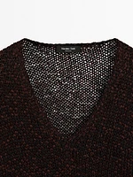 Pull coton en maille moulinée