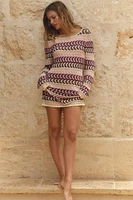 TEXTURED KNIT MINI DRESS