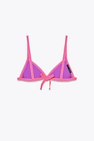 HAUT DE BIKINI TRIANGLE AVEC CONTRASTE