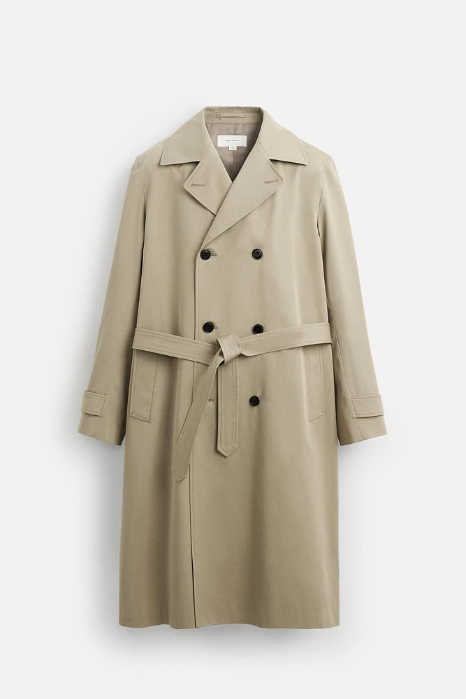 MANTECO WATER REPELLENT LONG TRENCH COAT