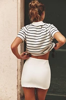 CONTRAST TRIM KNIT TOP