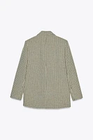 STRAIGHT HOUNDSTOOTH BLAZER