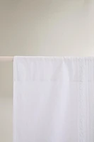 COTTON LINEN CURTAIN WITH EMBROIDERY