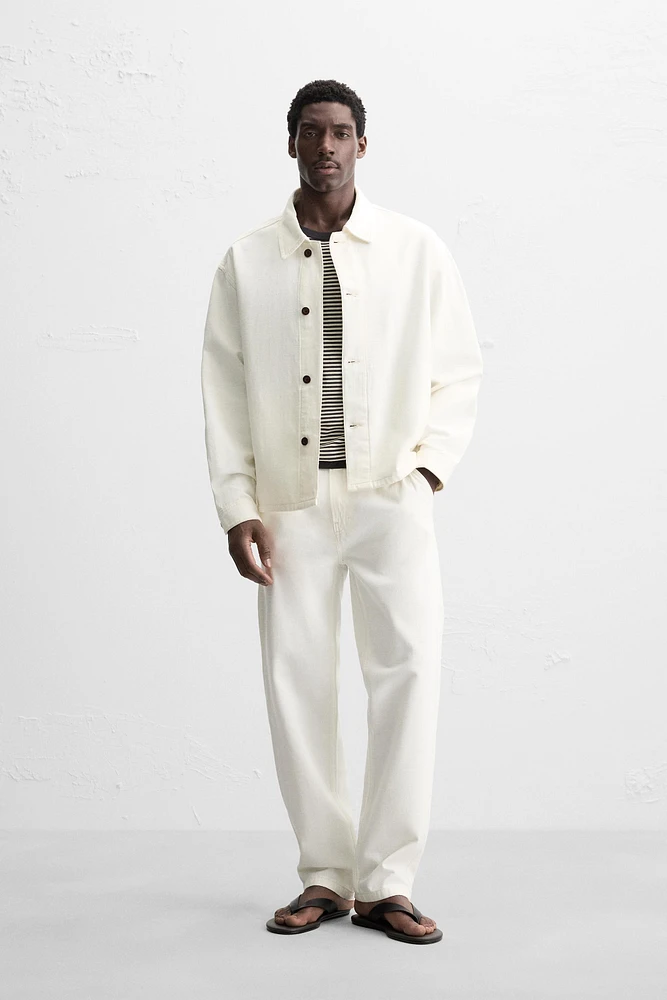 HERRINGBONE STRAIGHT FIT JEANS
