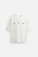 T-SHIRT IMPRIMÉ DÉLAVÉ RACING