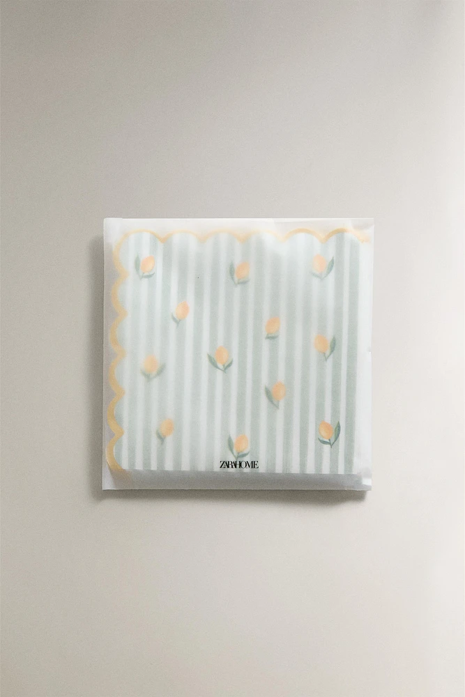 LOT SERVIETTES DE TABLE PAPIER CITRONS (LOT DE 20)