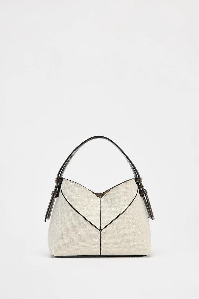 MINI SAC SHOPPER CANVAS CONTRASTE