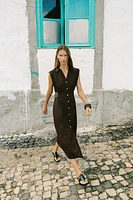 LINEN MIDI DRESS