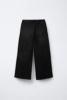 SLIM WAIST WIDE LEG JEANS