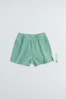 LABEL TERRY CLOTH POLO AND SHORTS SET