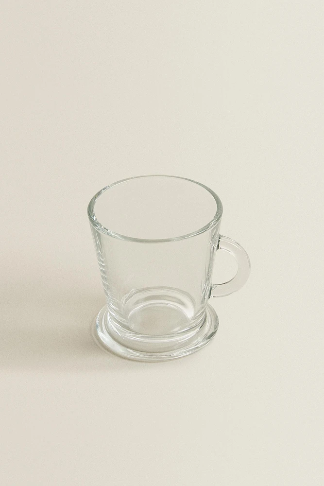 TRANSPARENT GLASS CAPPUCCINO CUP