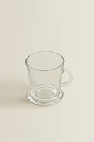 TRANSPARENT GLASS CAPPUCCINO CUP