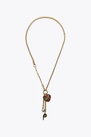 2-PACK OF ENAMELED SKULL NECKLACES
